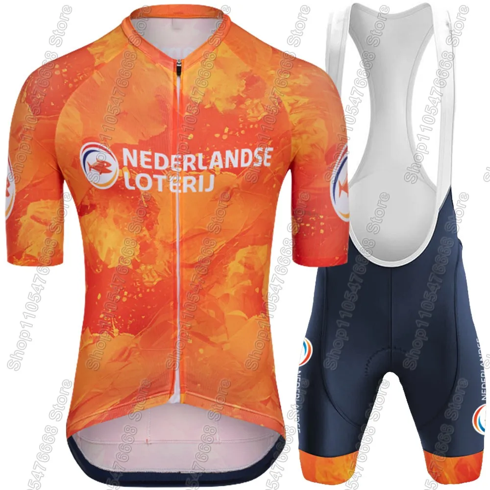 Netherlands Cycling Jersey 2026 Set Dutch National Team Cycling Clothing Mathieu van der Poel Road Bike Shirt Suit Bib Shorts view 3