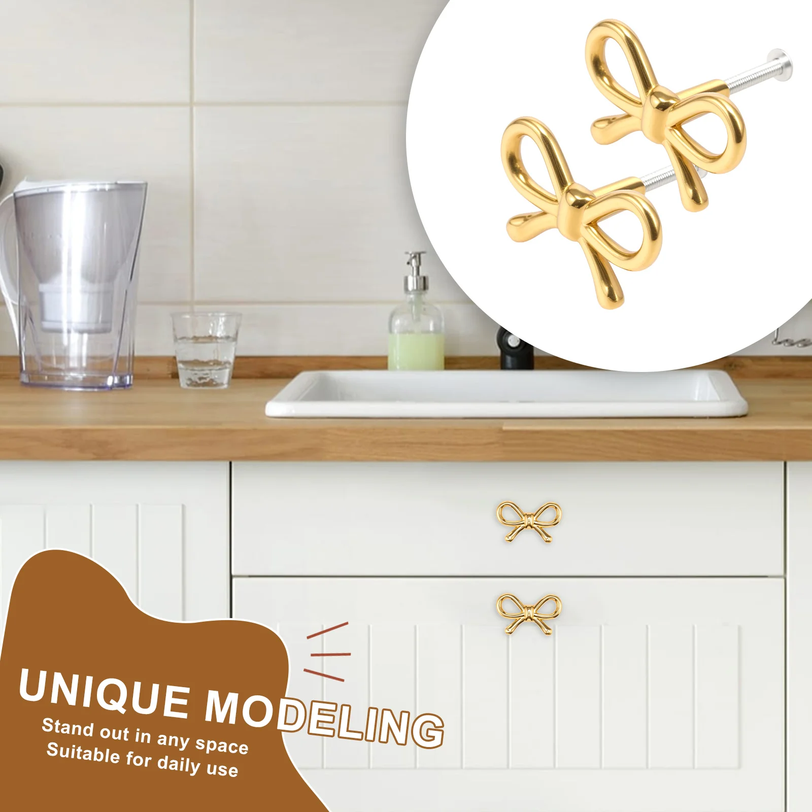 2/4/6 قطعة القوس شكل مقابض أدراج الذهب النحاس خزانة تسحب مع مسامير ديكور دولاب مقابض لخزانة الملابس درج خزانة