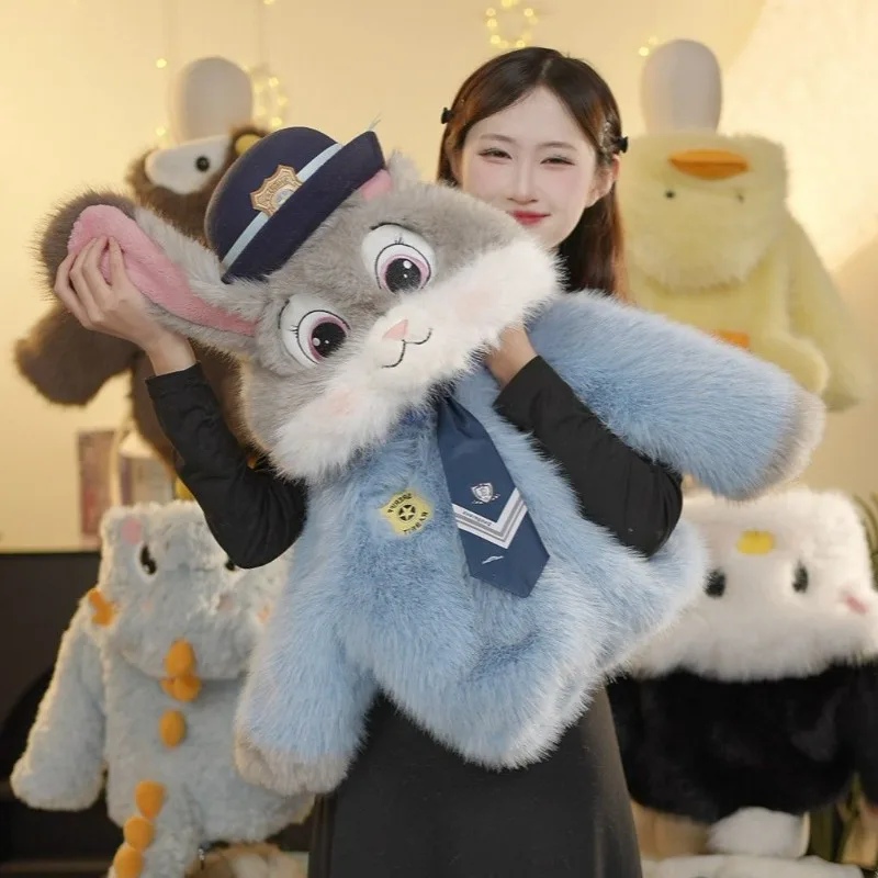 

Пальто Zootopia Judy Nick для родителей и детей, плюшевое милое детское офицерское пальто с кроликом для родителей и детей, утепленный новогодний подарок Kawaii