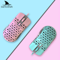 Darmoshark M1 Wired Gaming Mouse 16000DPI  8 Keys Adjustable PAW3389 Hollow Design Macro Game Mouse Lightweight For PC Laptop