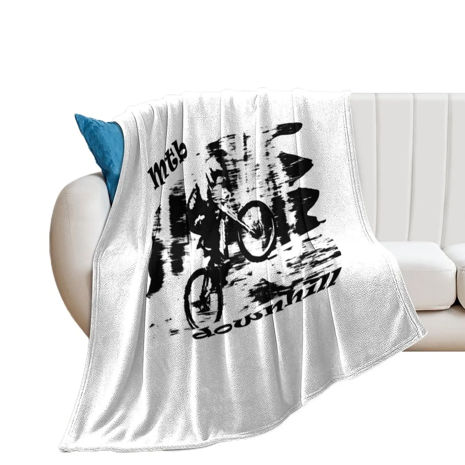 mtb downhill mountain bike Throw Blanket Bed linens Decorative Sofas Baby Blankets