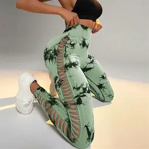 Krawattenfarbstoff weibliche Escava -Leggings, Sport -Yoga -Hosen, Fitness Sportswear, hohe Taille, Push -up -Gymnastik, Running Leggings, sexy 8 Hauptverkaufshosen mit Eröffnung - №3