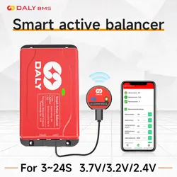 Daly-equilibrador activo inteligente BMS Lifepo4, ecualizador activo de batería de 4S, placa de equilibrio de carga de 24v, Bluetooth, corriente de 1A