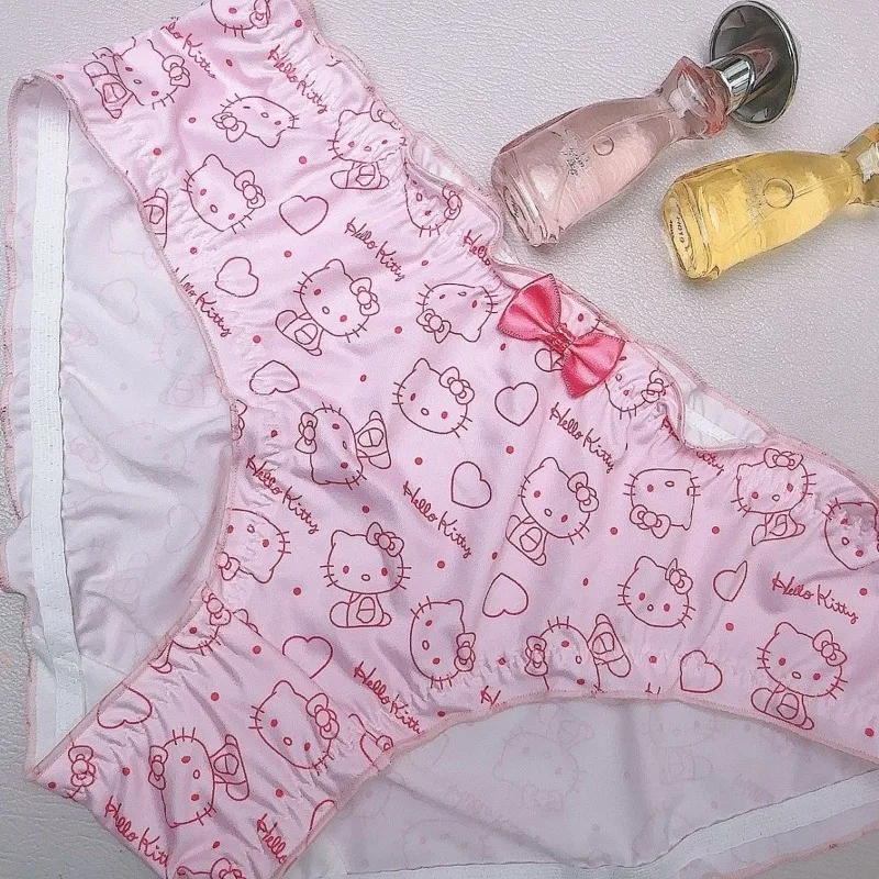 Sanrio anime Hello Kitty biancheria intima innovativa cartone animato carino kt gatto ragazza giapponese elastico morbido intimo da donna pantaloncini perizoma regalo