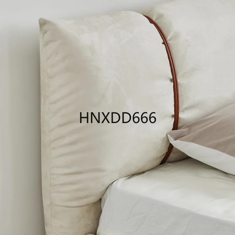 Cream Beige Suspended Bed Soft Bag Bed Suede