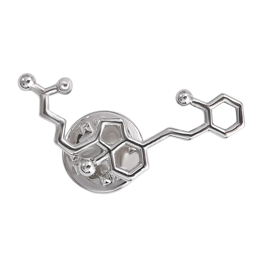 Science Chemistry Molecule Brooches Hollow Design Pins Jewelry Accessory Lapel Sweater Badge Gifts for Students Teachers