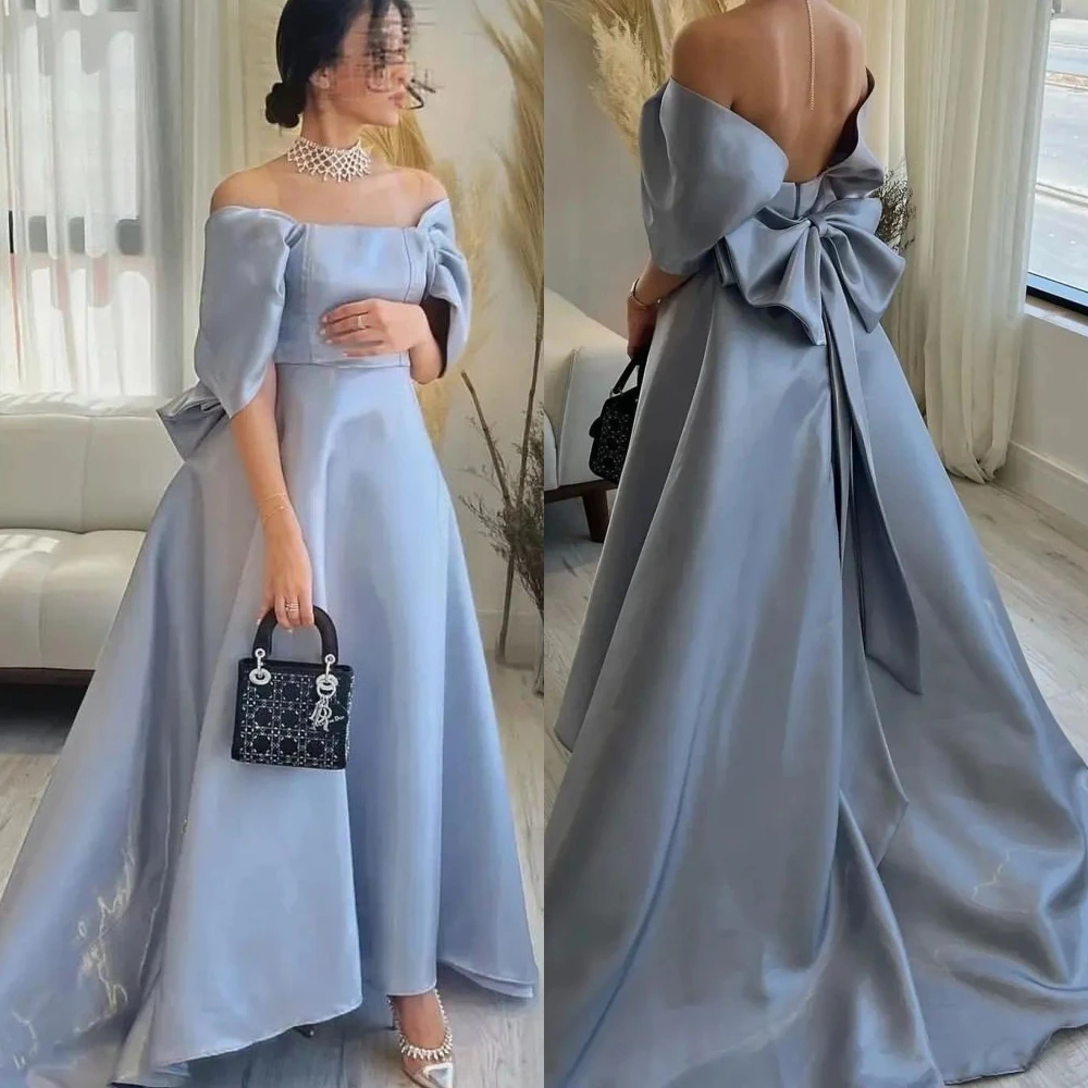 Customizedes Simple Exquisite Off-the-shoulder A-line Bows S Formal Occasion Gown luxury evening drs for women 2023