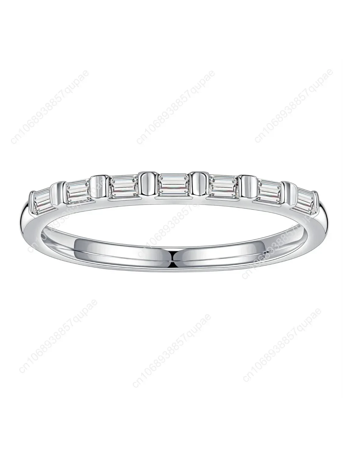 

Moissanite Wedding Band for Women, 2MM D Color VVS1 Clarity Lab Created Moissanite Wedding Rings 18K White Yell