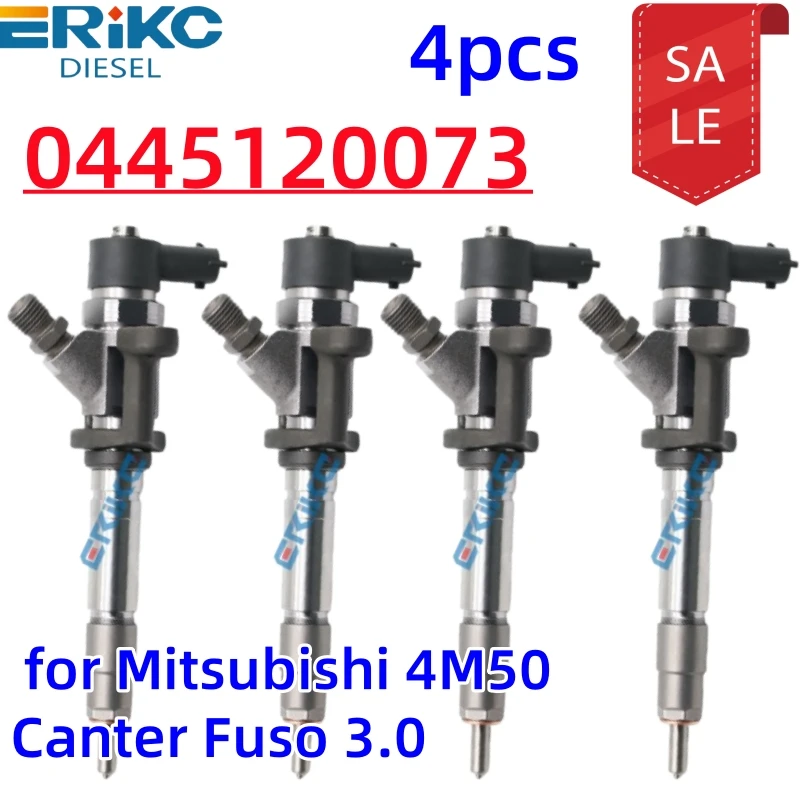 

4PCS ERIKC 0445120073 Injector ME120073 0986435550 for Mitsubishi 4M50 Canter Fuso 3.0 0445 120 073