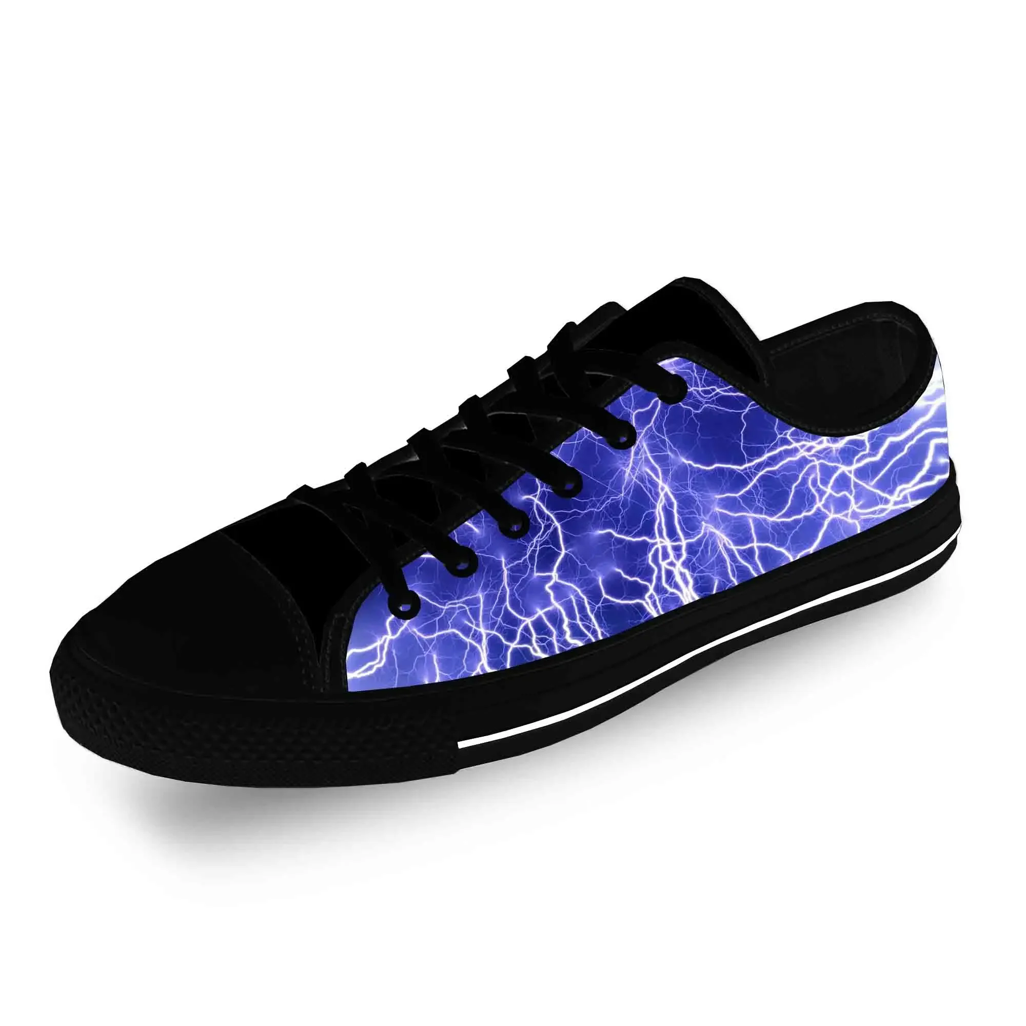 Lightning Low Top Sneakers Mens Womens Fashion Teenager Casual Canvas Running Sport Shoes 3D Printed Breathable Lightweight shoe