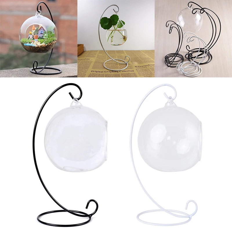 ยืนแสดงเครื่องประดับ1 Pack Iron แขวนขาตั้งผู้ถือตู้แร็คสำหรับแขวนแก้ว Air Terrarium พืช Witch Ball และ house