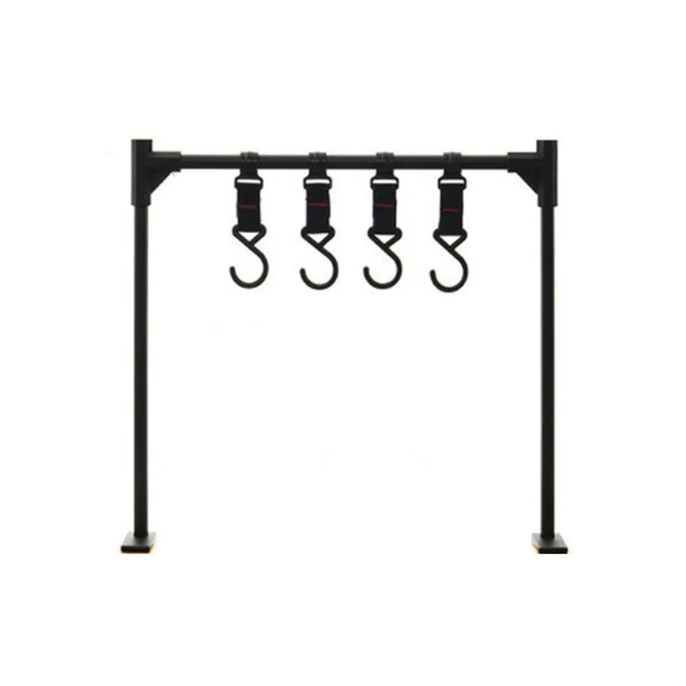 Outdoor Cooking Accessory Aluminum Alloy Hanging Rack with Adjustable Clamp for Tabletop Thickness Between 8mm and 25mm