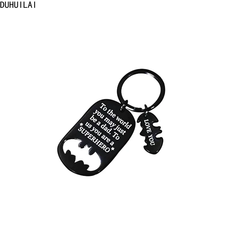 

Personalized Stainless Steel Man Dad Splicing Combination Military Key Chain Black Steel To Her Husband's Father's Day Gift