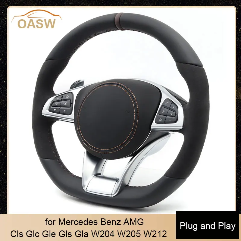 

Car Steering Wheel OEM any color for Mercedes Benz AMG W204 W205 W213 W222 W464 G350 G63 G65 Cls Glc Gle Gls Gla Cla Glk Slc
