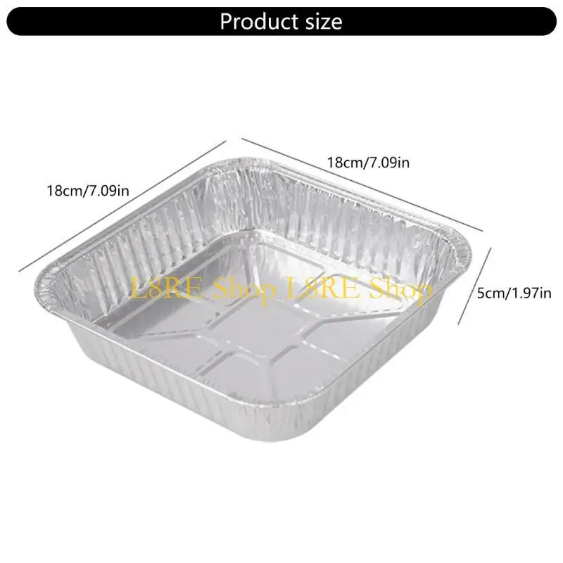 L8RE 20pcs Aluminiumfolie Backschalen für Ofen- und Luftfritteusen -BBQ -Kochzubehör