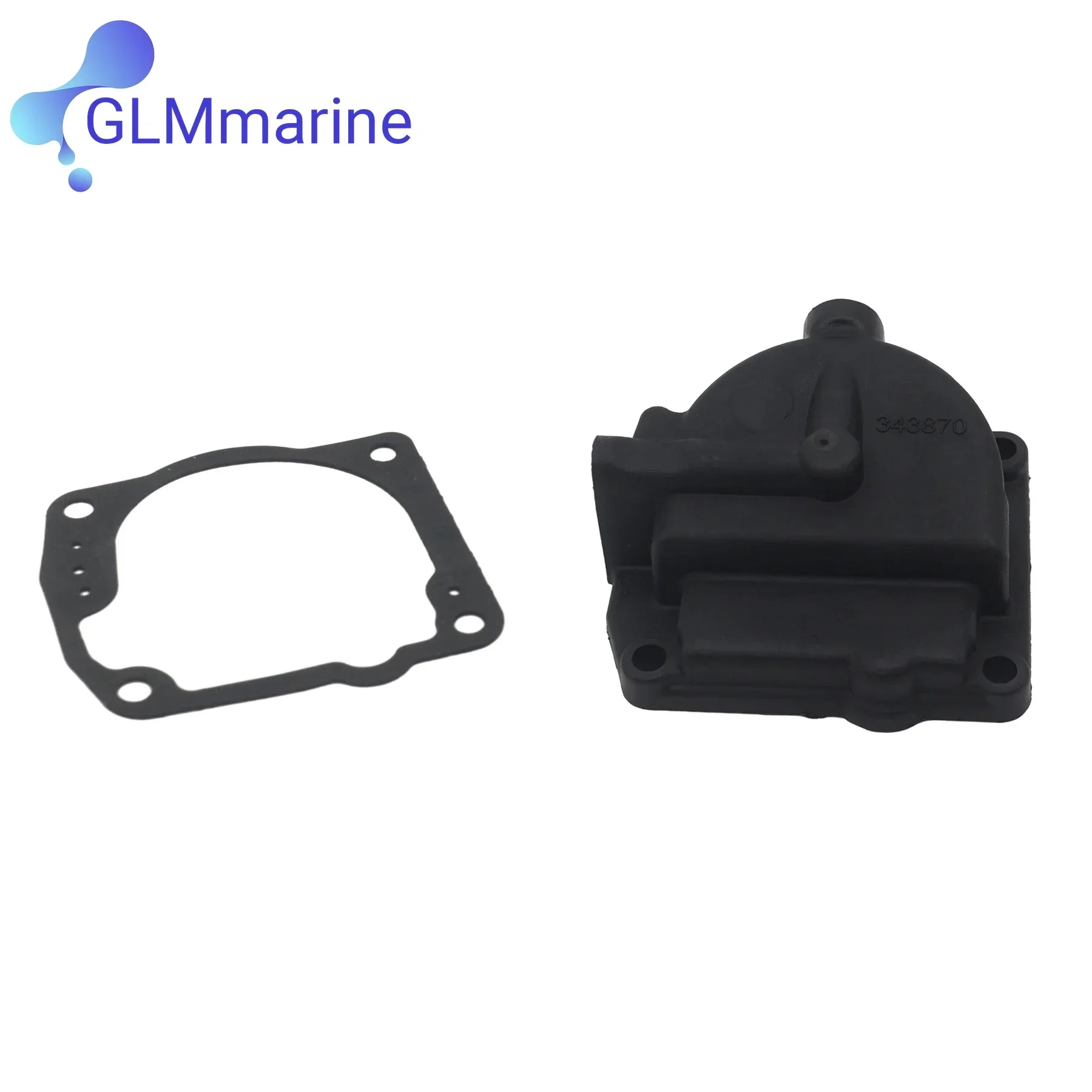 4 Set Carburetor Float Chamber Carbon Bowls with Gesket 0433000 for Evinrude Johnson 90 To 175 HP 60 Degree V4 V6 Motors 0335070