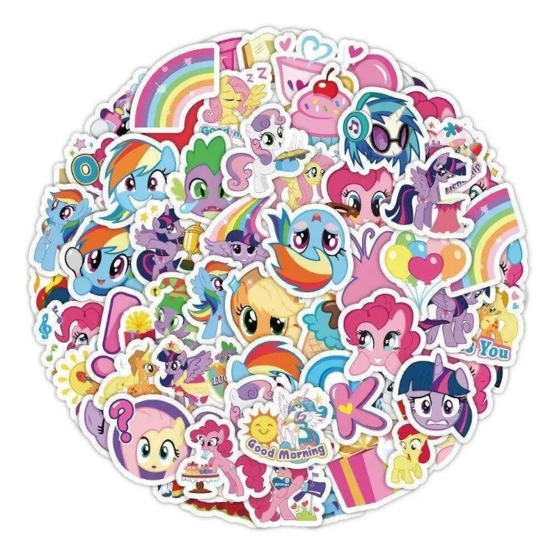 My Little Pony Twilight Sparkle Pinkie Pie Rainbow Dash Cartoon Cute Girly Heart Phone Case Handbook Material Waterproof Sticker