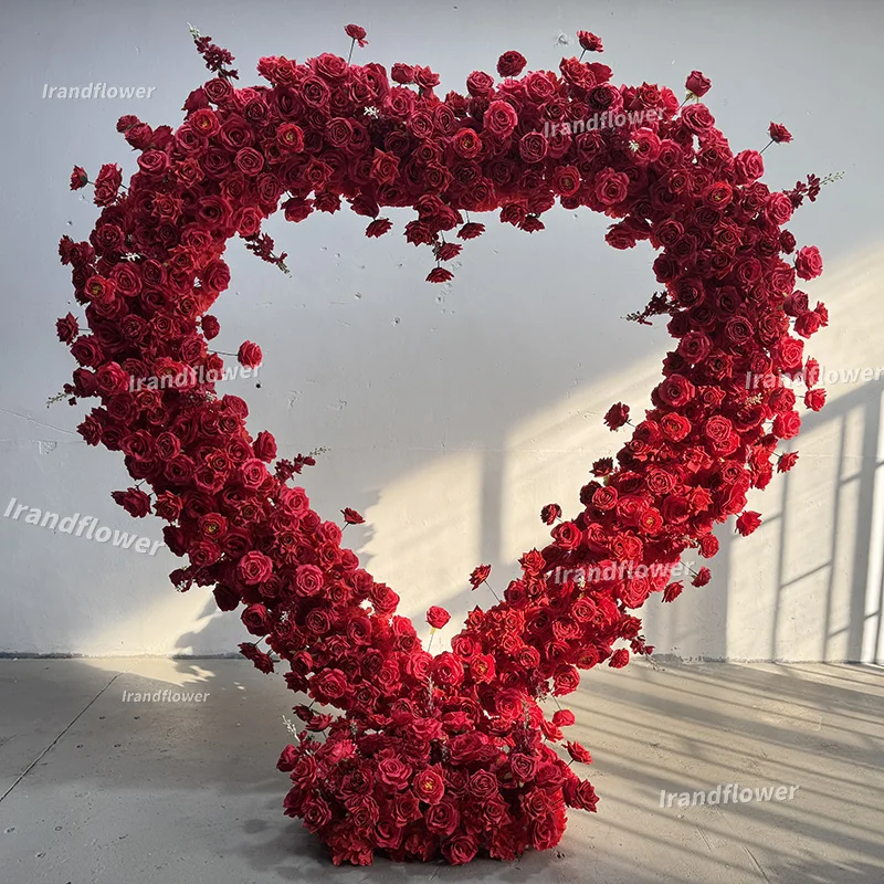 Red Heart Arch Shaped Artificial Flowers For Graduation Mother's Day Easter Christmas New Year Halloween Wedding Decor view 6