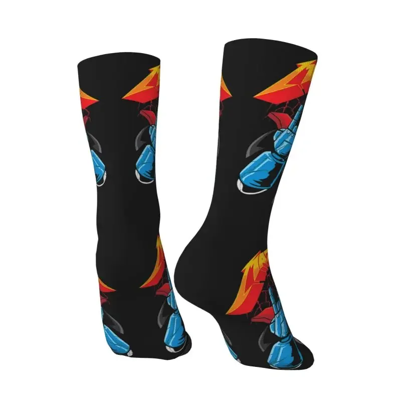 Kaus kaki keren motif cetak 3D uniseks kaus kaki Crew Anime Robot UFO pria keren