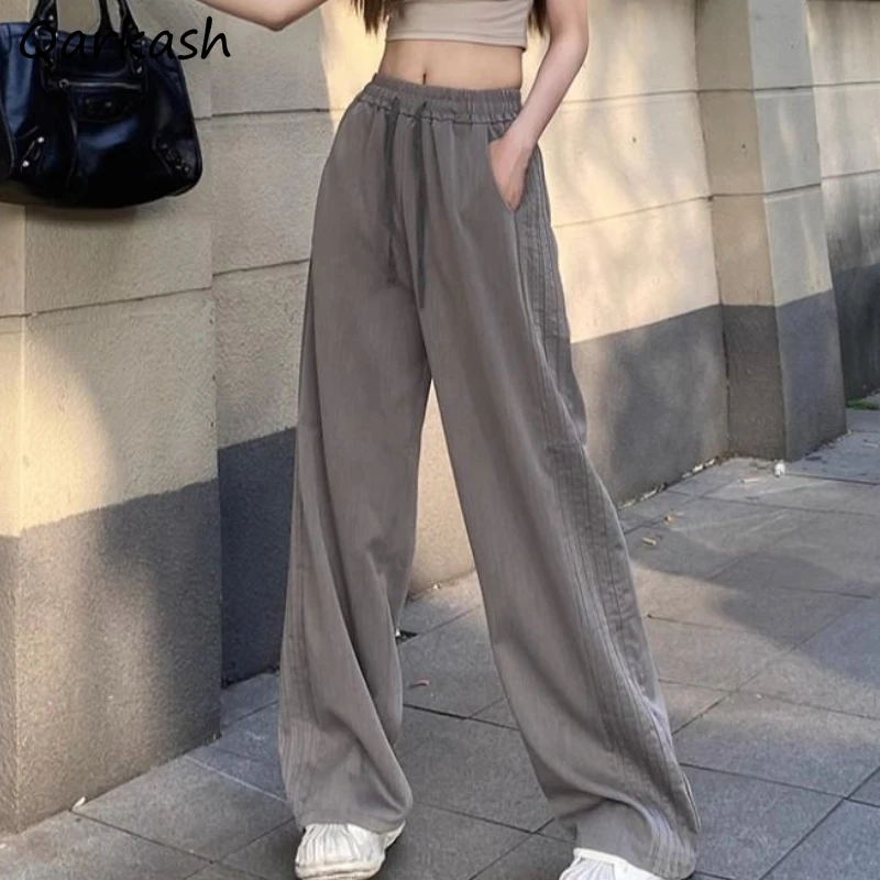 

Joggers Baggy Pants Women Harajuku Solid Streetwear Cool High Waisted Aesthetic Wide Leg Trousers Casual Minority Daily Mujer