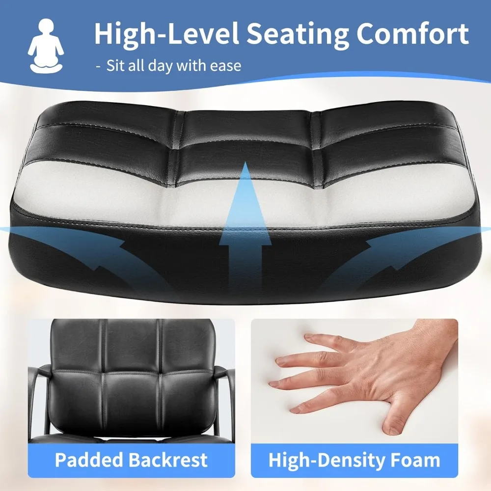 كرسي حلاقة أنيق مع دوران 360 درجة، وتعديل الارتفاع، وسعة 350 رطل، ويتميز بمضخة هيدروليكية متينة للمريح #4