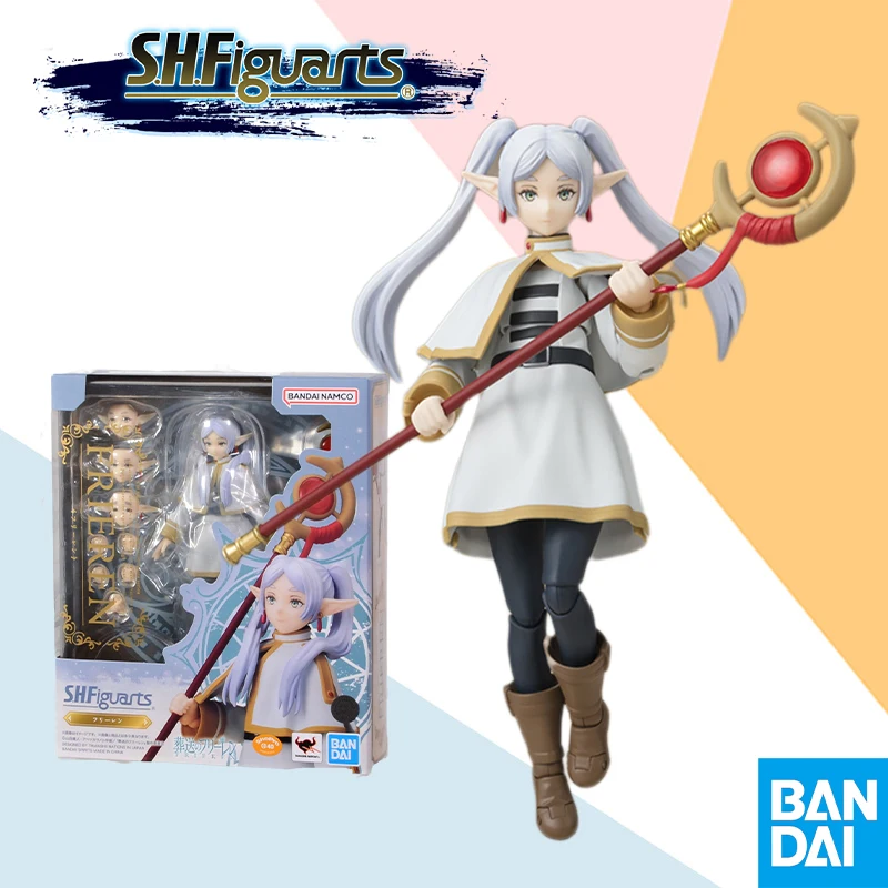 

In Stock Bandai SHF S.H.Figurats Frieren Beyond Journey`s End Frieren Anime Action Figure Finished Model Kit Toy Gift for Kids