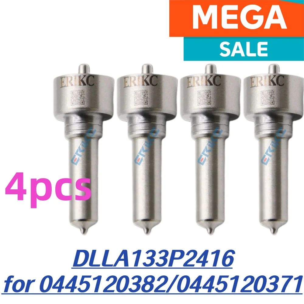 ERIKC 4pcs DLLA133P2416 Spary Nozzle 0433172416 Nozzle DLLA 133 P 2416 DLLA 133P2416 for Fuel Injection 0445120382 0445120371