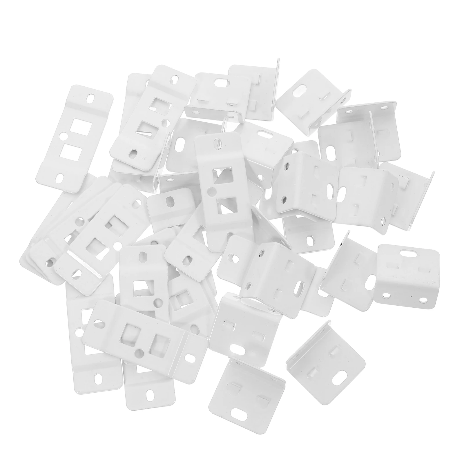 

20 Pcs Curtain Two-in-one Insert Corner Connector Iron Angle Bracket