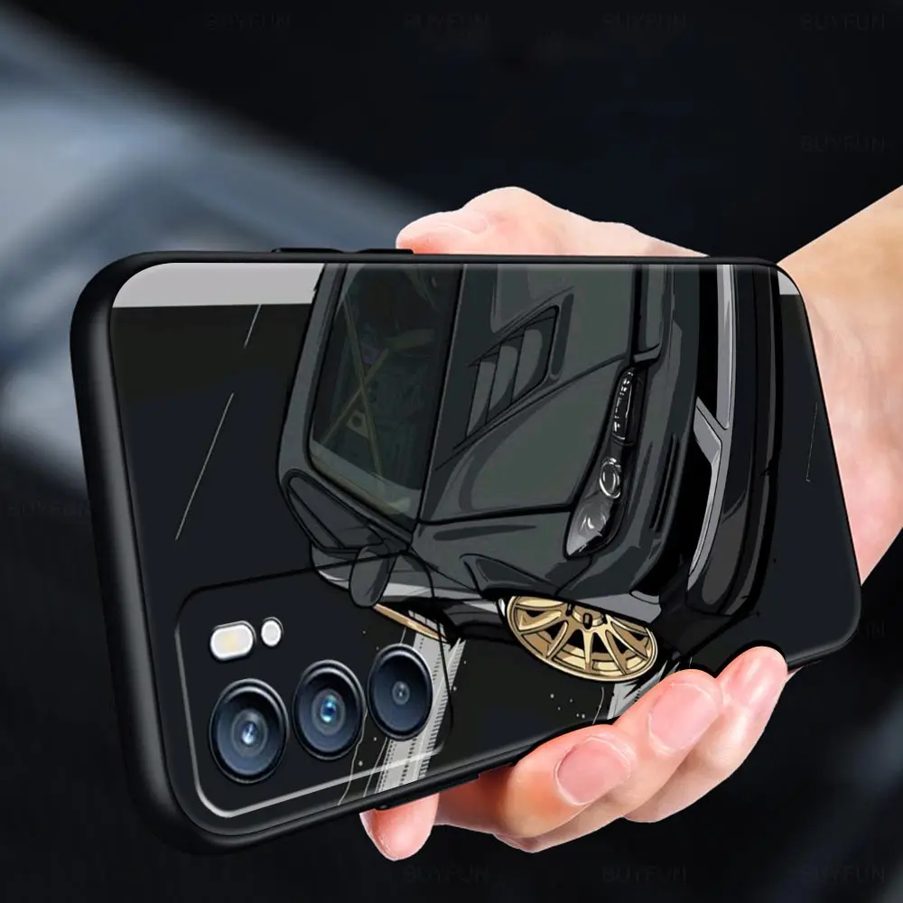 Japan JDM Sports Cars Phone Case For Oppo A54 A53 A52 A9 A15 A16 A76 A74 A57 A31 Find X6 Pro X5 Reno8 Reno7 Reno6 Pro 5G Cover