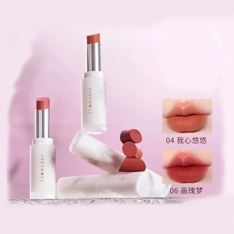 Judydoll Lipstick Solid Lip Glaze Velvet Matte Lip Stick Whitening Long-Lasting Waterproof Silky Texture Korea Makeup Cosmetics