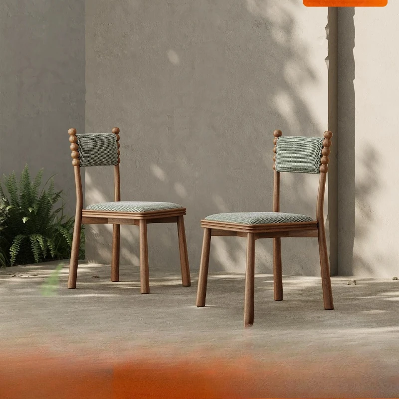 

French antique solid wood dining chair, household