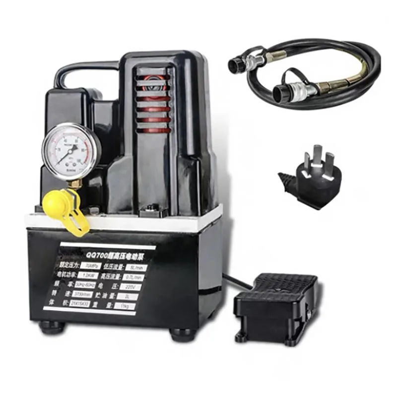 818003 70mpa مضخة هيدروليكية كهربائية محمولة صغيرة جدًا مضخة كهربائية مضخة ضغط الزيت الهيدروليكي 220 فولت QQ-700 pr #2