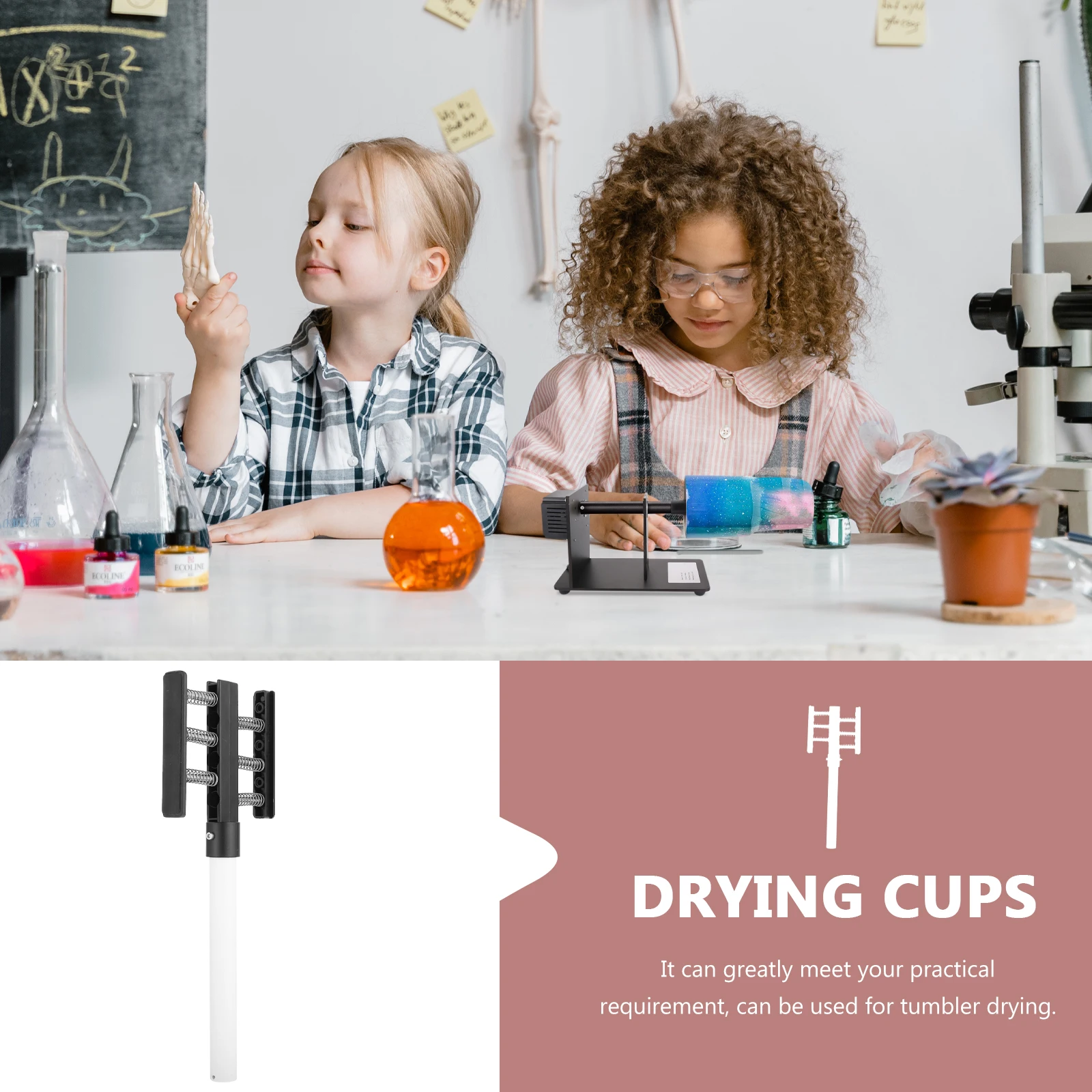 

1 Set Of Tumbler Drying Rack Plastic Turner Stand For Diy Craft Cup Holder Tumbler Accessories Cup Drying Supplies
