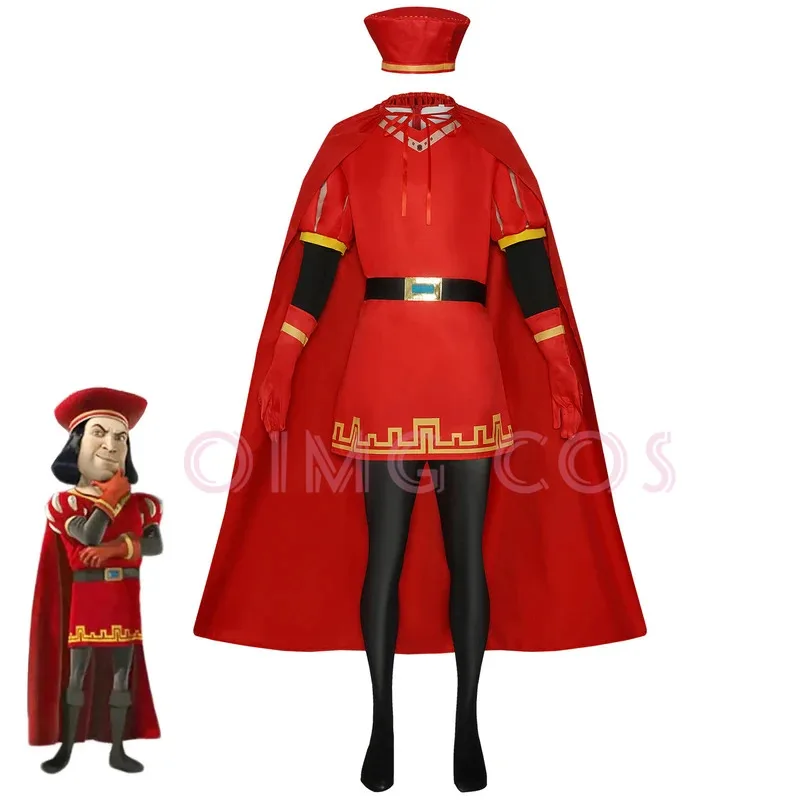 DY2025Lord Farquaad 코스프레 의상 Shrek 카니발 유니폼 가발 애니메이션 할로윈 의상 여성 게임