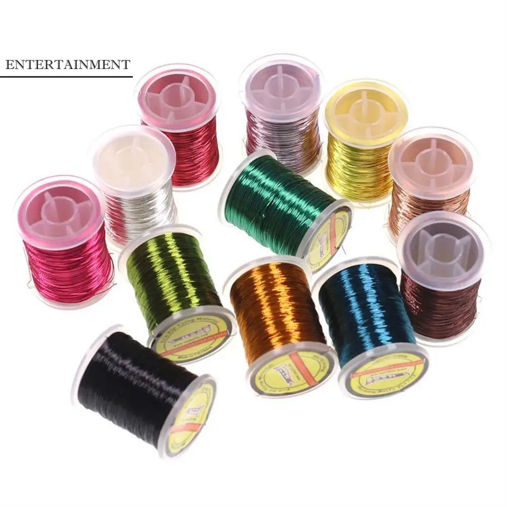 

Fishing Accessories Body Ribbing Fly Tying Copper Wire 26 yards 0.2mm Fly Tying Thread Round Small Nymph Thread Trout