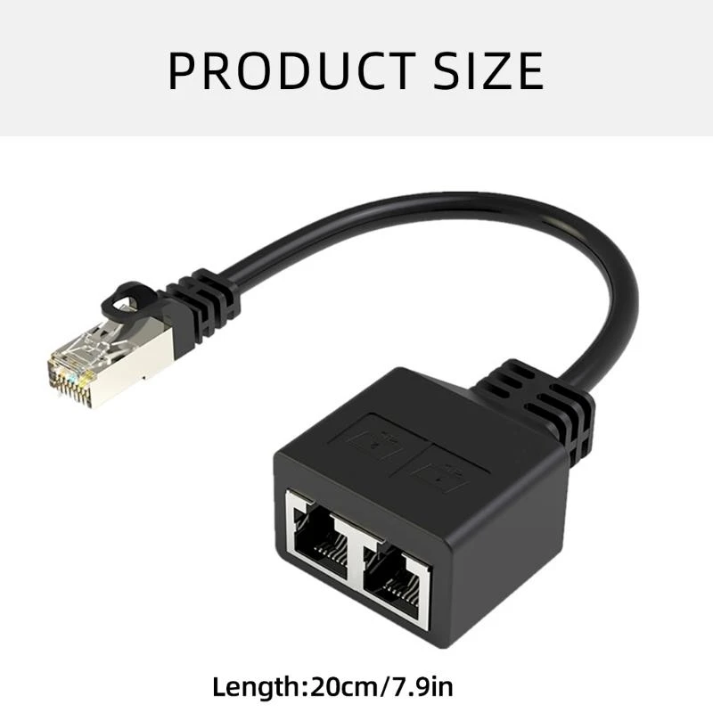 RJ45 ETHERNET SPLITTER Connecteurs Adaptateur Networking Extender Femelle 1 à 2 Port 601F