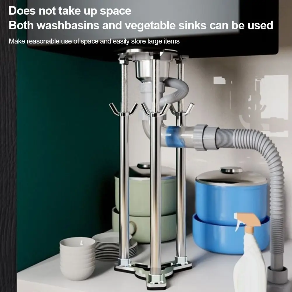 Stainless Steel Undermount Sink Supports Multifunctional Adjustable Kitchen Sink Brackets Long-Lasting Durability