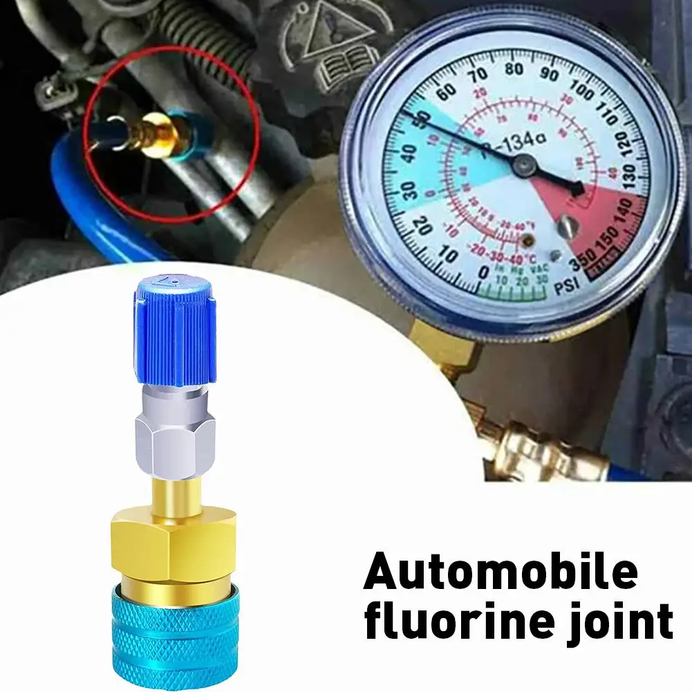 R1234yf إلى R134A الجانب المنخفض مقرنة سريعة محولات النحاس A/C المبردات موصل السائل المفلور لتكييف الهواء سيارة Y3J8 #5