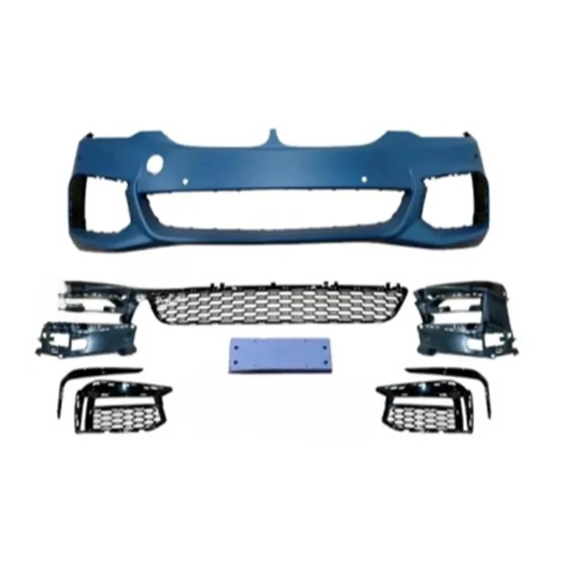 Heavy Duty Front Bumper Assembly Standard Exterior Fitting Sport Style Universal Fit Car Auto Guard
