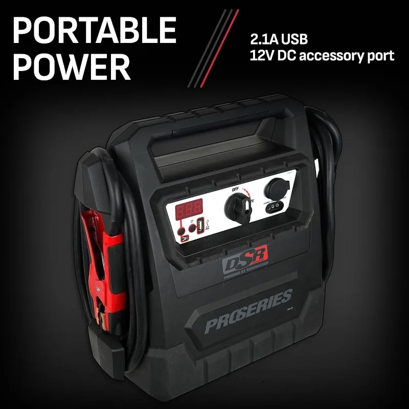 DSR159 - ProSeries Jump Starter - 12V 4000 Peak Amps Portable Car Jump Starter & Maintainer - Jumper Cables with Battery Pack