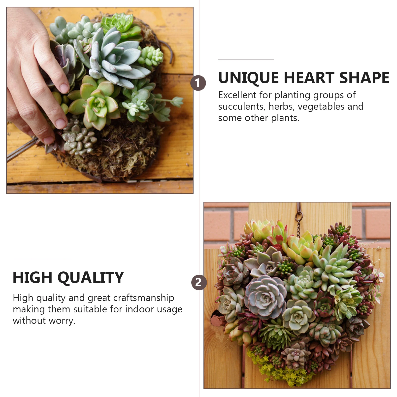 

1 шт. железный цветочный горшок в форме сердца, подвесной контейнер для посадки суккулентов, домашний открытый сад, декор для балкона, цветочный горшок, утюг