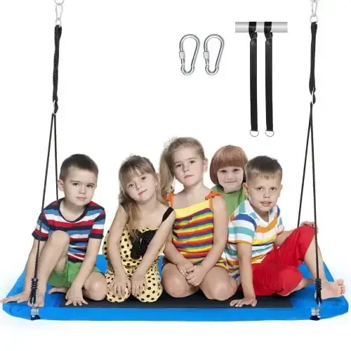 Platform Swing 60 Inch Platform Tree Swing for Kids 700lbs Weight Capacity