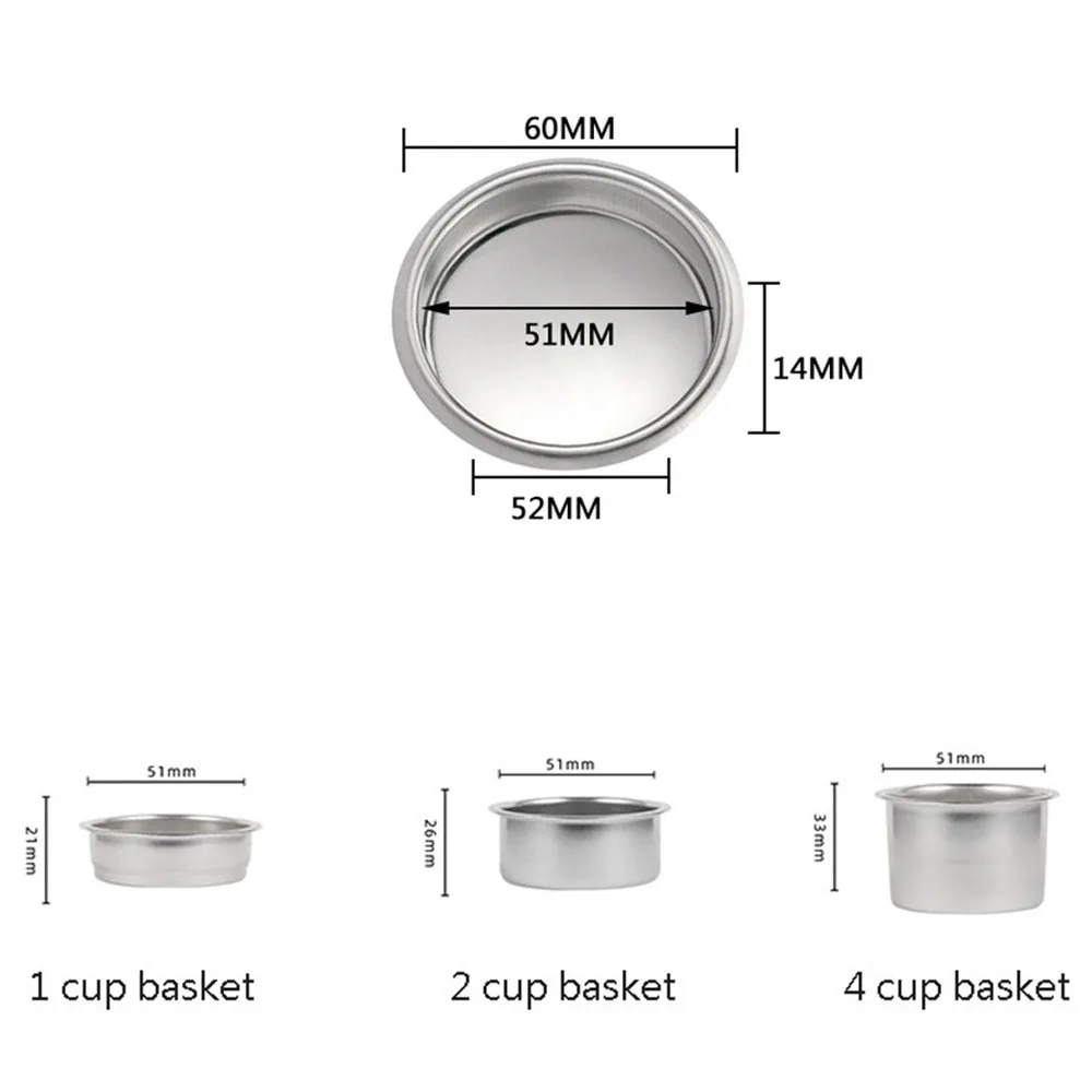 51mm Bottomless Portafilter For Delonghi Coffee Machine EC9335/EC9665/EC9155 Coffee Filter Holder Coffee Barista Accessories