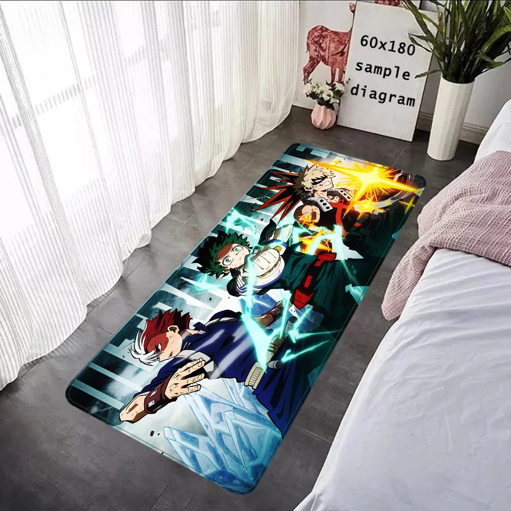 M-My Hero A-Academia Floor Mat Retro Multiple Choice Living Room Kitchen Rug Non-Slip Modern Home Decor