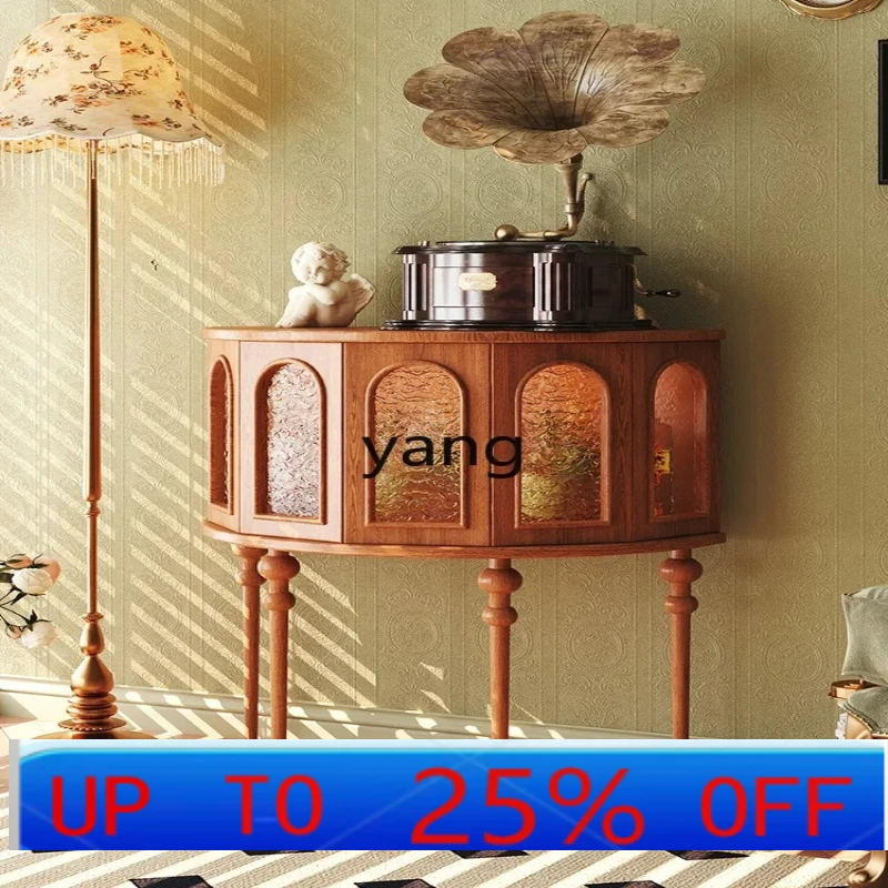 

LH retro porch cabinet living room semicircular sofa bucket cabinet medieval furniture home rack