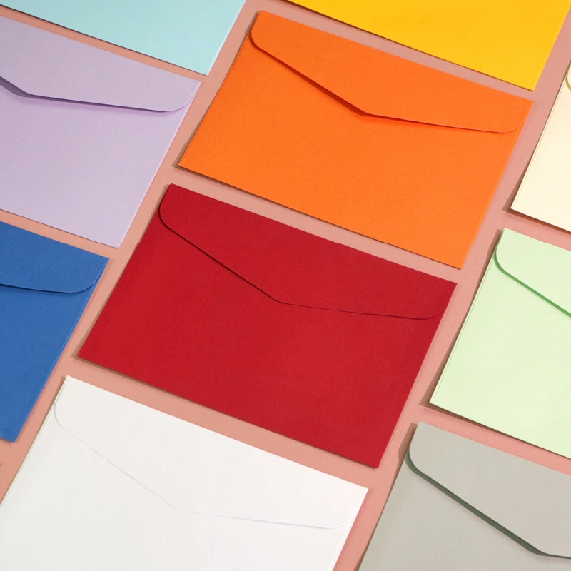 

50 шт./лот 162x114 мм красочные конверты для свадебных приглашений для малого бизнеса 120 г бумажные канцелярские принадлежности сумка для хранения