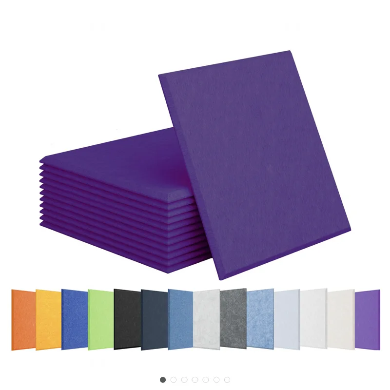 12 paneli akustycznych z włókna poliestrowego, samoprzylepne, do studia domowego, dźwiękoszczelne, dekoracyjne panele ścienne.