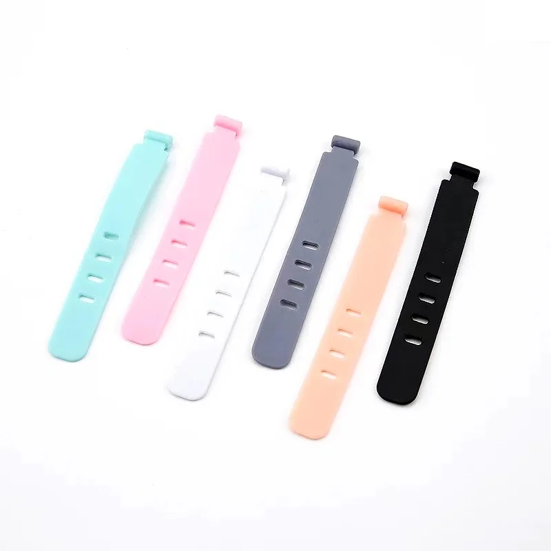 20/PCS Cable Organizer Ties Clip Charger Cord Management Silicone Wire Manager Mouse Earphone Holder Data Line Winder Straps