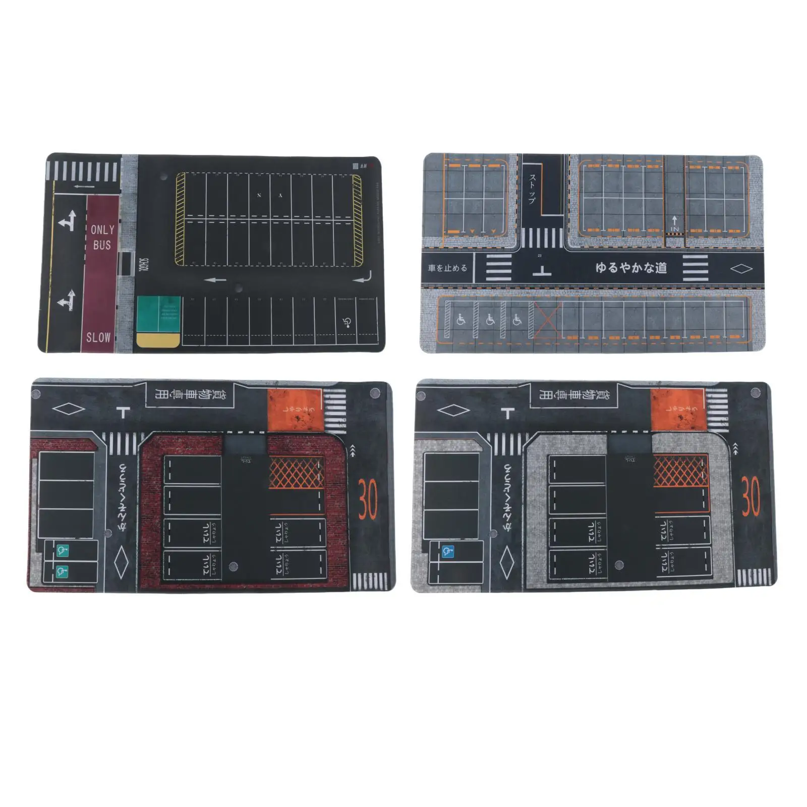 

1/64 Parking Model Vehicle Layout Desktop Non Slip Rolled up for Children Vehicle Scene Display Toy