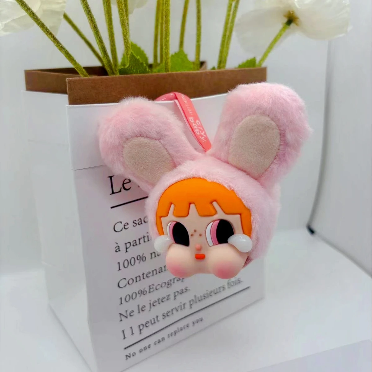 Miniso Powerpuff Girls Plush Series Creative Models Keychain Pendant Schoolbag Pendant Holiday Gifts Children's Gifts